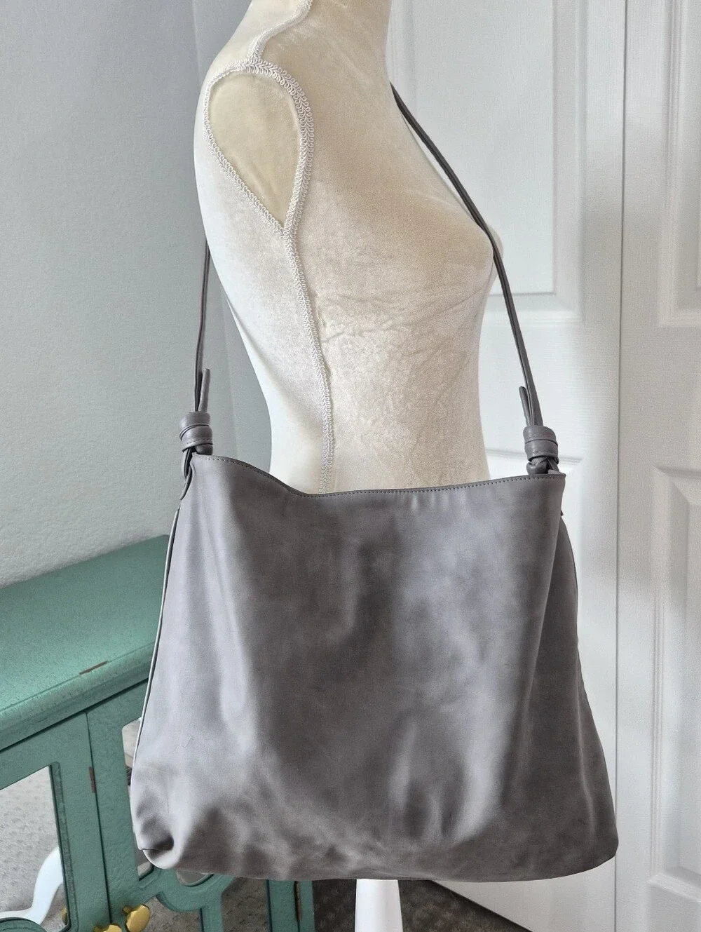 ​8 Other Reasons Betsey Slouch Tote Gray Minimalist Boho Vegan